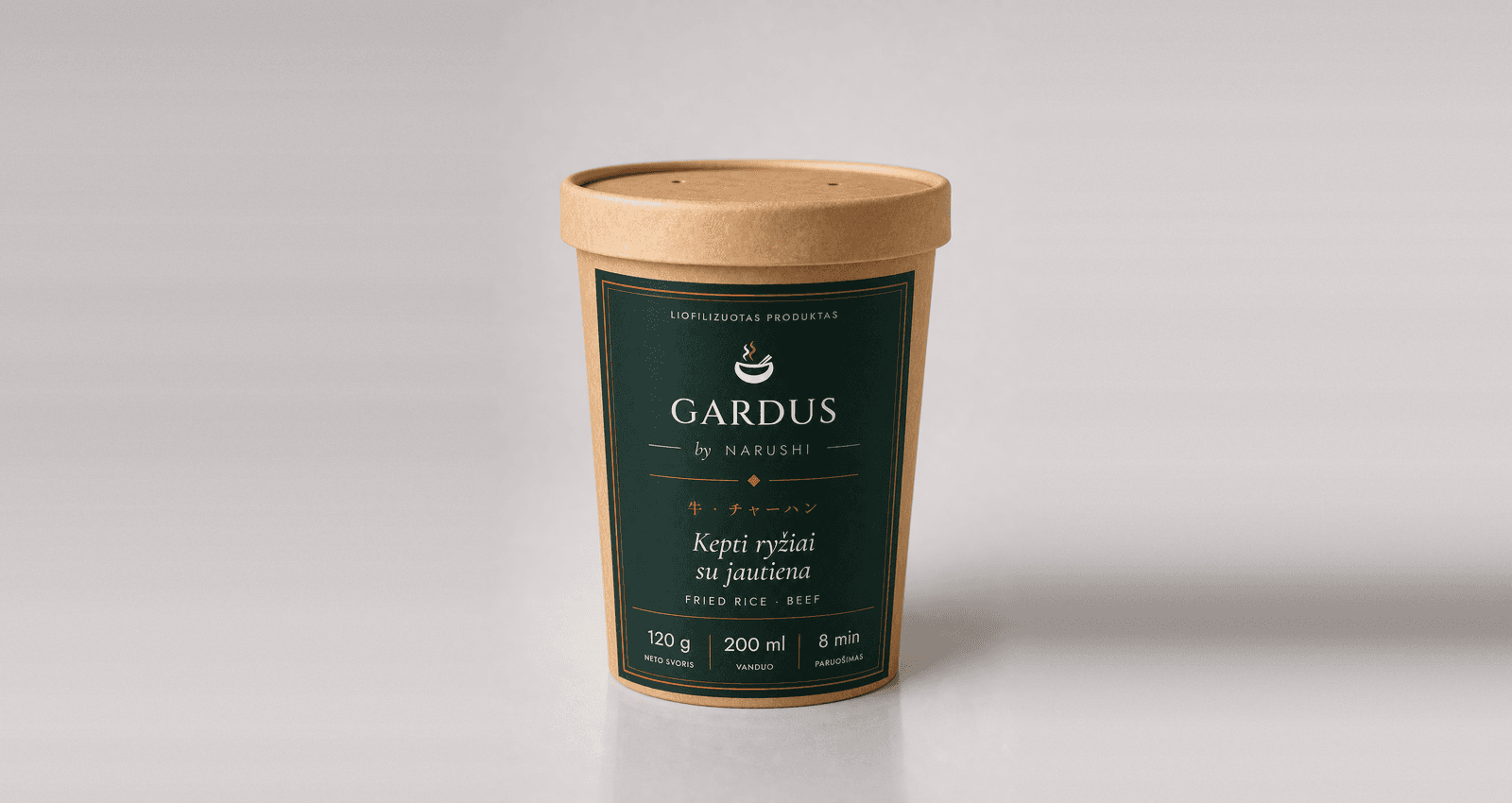 Gardus degustacinė dėžė — liofilizuoti kepti ryžiai su jautiena